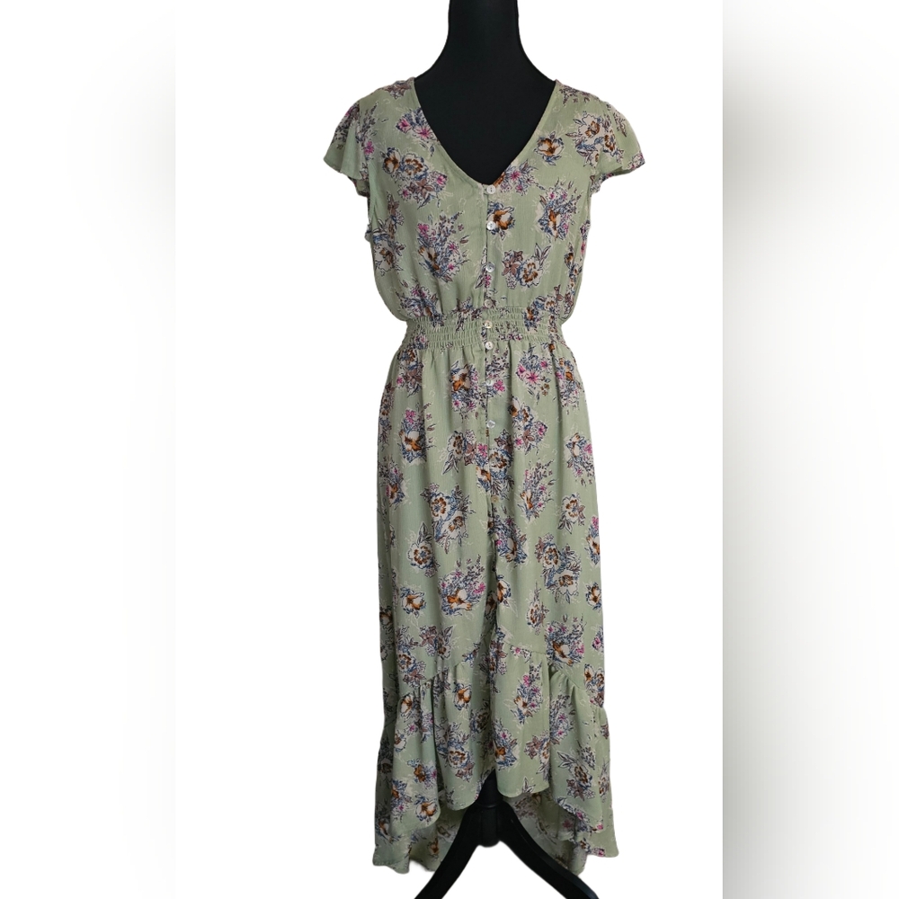 Floral Green Dress